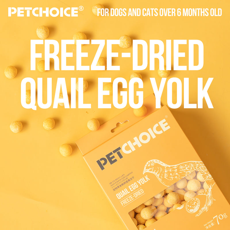 Pet Choice Freeze-Dried Quail Egg Yolk Cat Food Dog Treat