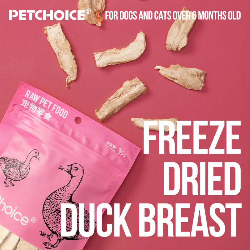 Pet Choice Freeze-Dried Duck Breast Cat Food Dog Treat