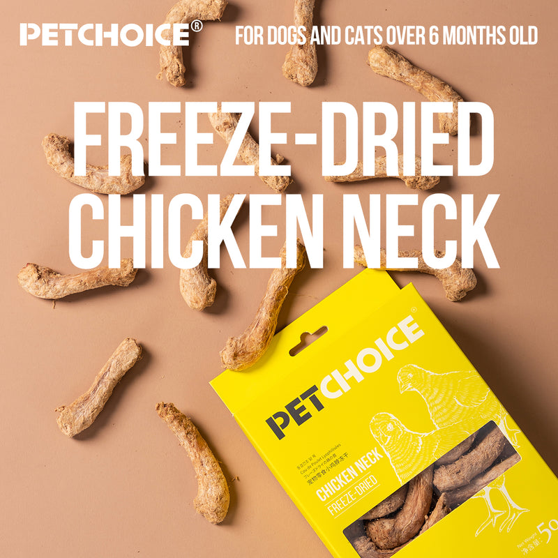 Pet Choice Freeze-Dried Chicken Neck Pet Food Oral Health
