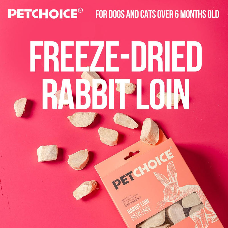 Pet Choice Freeze-Dried Rabbit Loin Cat Food Dog Treat