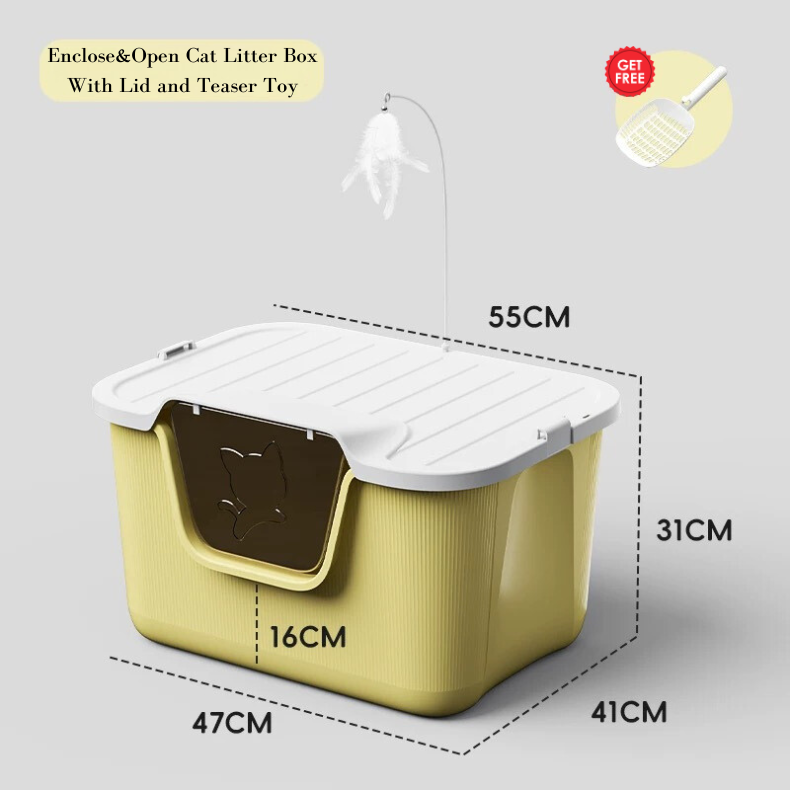 2 in 1 High Edge Large Cat Litter Box 