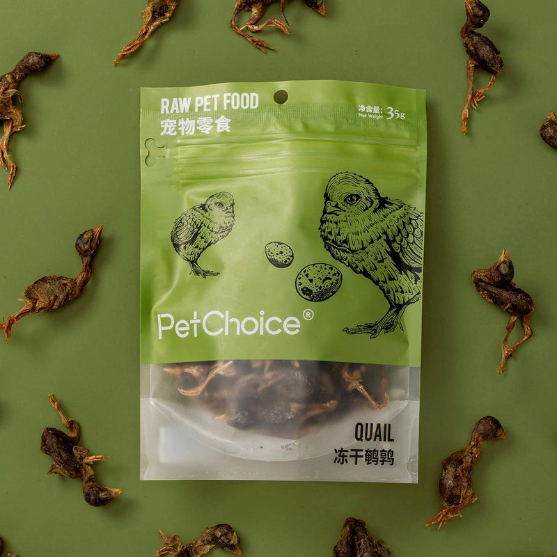 Pet Choice Freeze-Dried Quail Cat Food Dog Treat