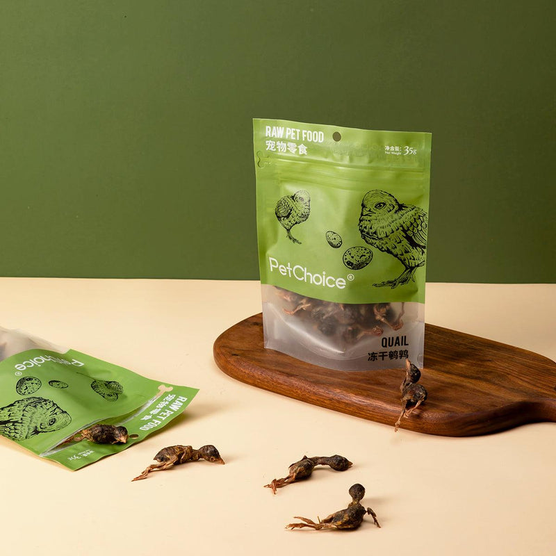 Pet Choice Freeze-Dried Quail Cat Food Dog Treat