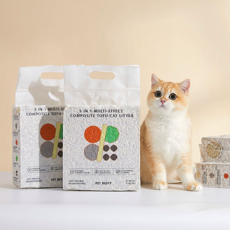 5 In 1 Multi-Effect Tofu Cat Litter Clumping 2.5kg