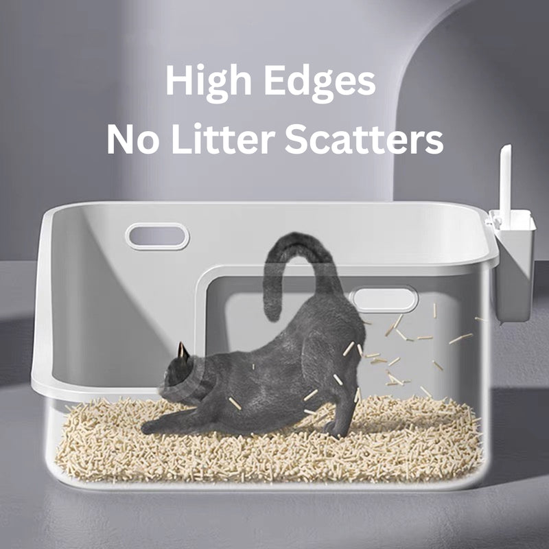 XXL Cat Litter Box for Large Cats with Scoop