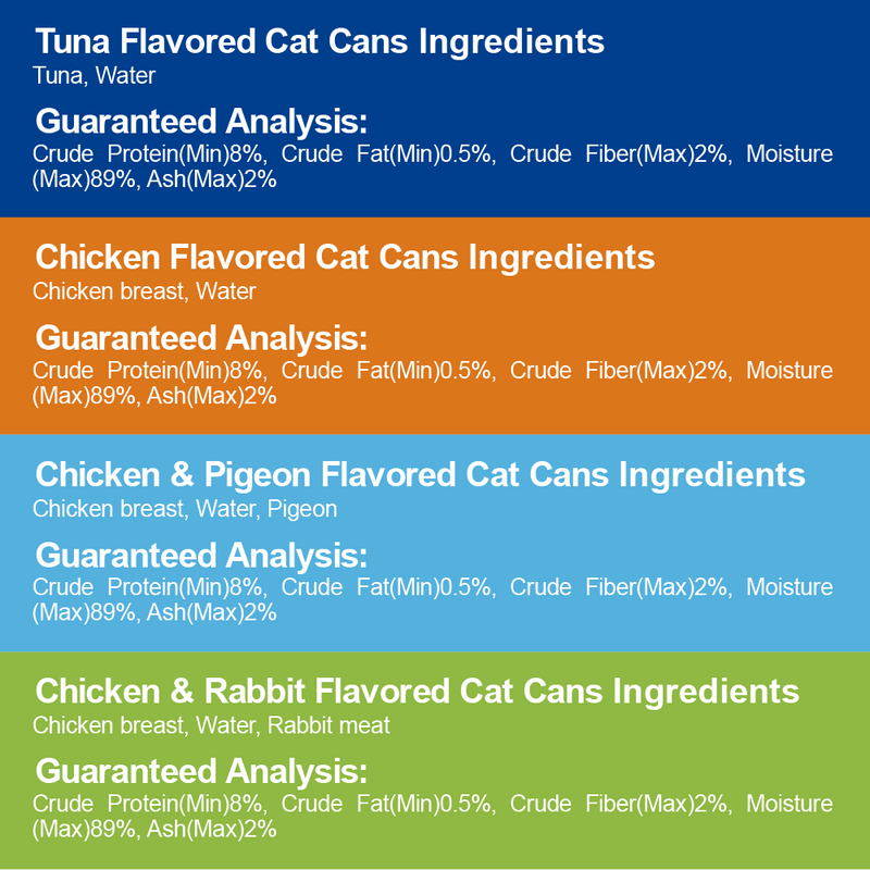 Cator Rabbit & Chicken Wet Cat Food Cans - Low Fat Formula 85gx6