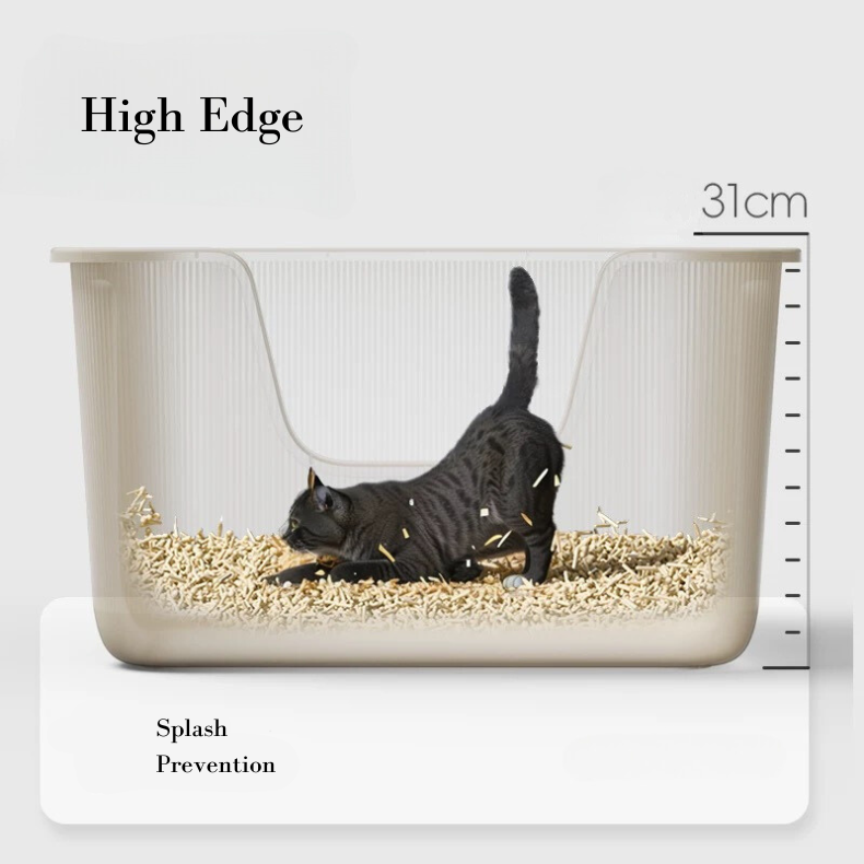 2 in 1 High Edge Large Cat Litter Box 