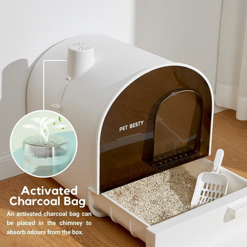 Enclosed Cat Litter Box