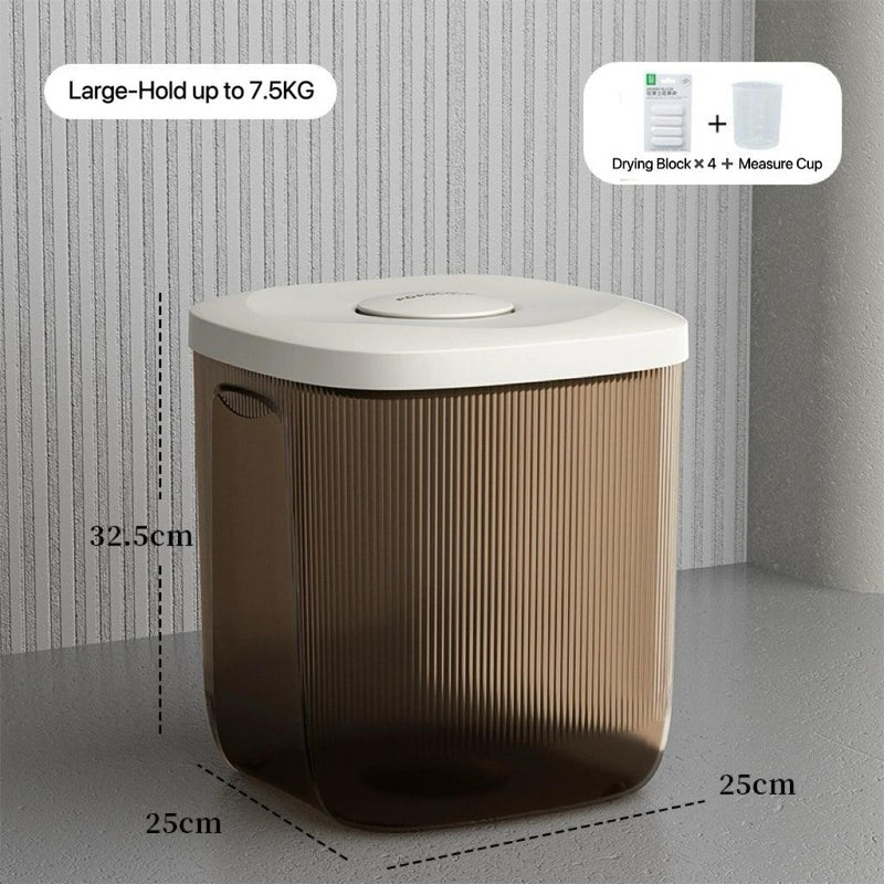 Sealed pet food containers top