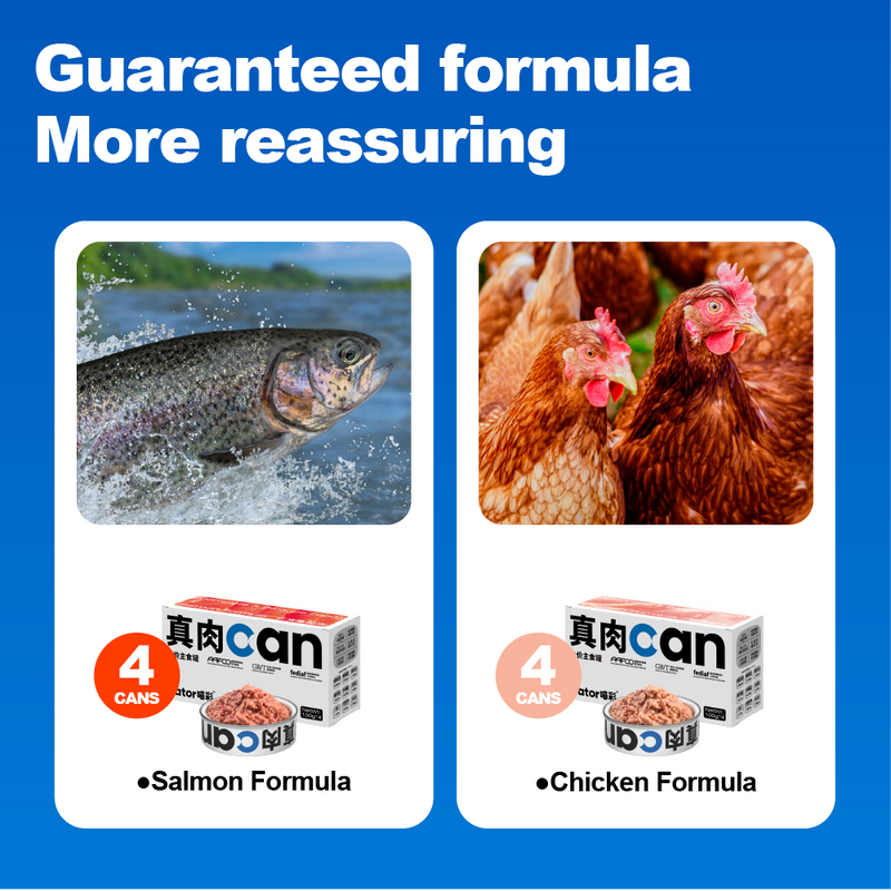 Whole Fresh Meat Cat Canned Food, Salmon Formula, Grain-free, 100g x 4