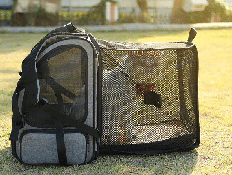 Expandable Large Pet Backpack Carrier with Dual Access and Good Ventilation