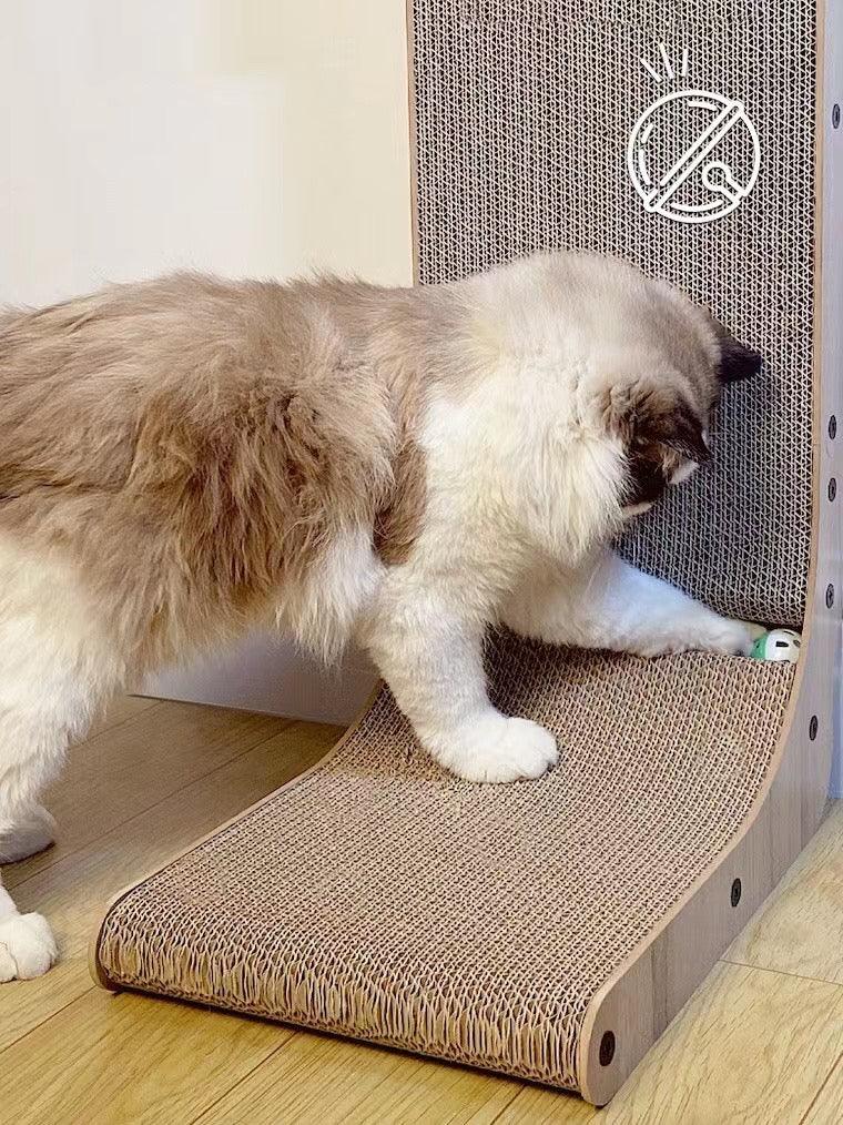 Wall Mounted Wood Cat Scratcher, Cardboard Scratcher (Sofa Protector)