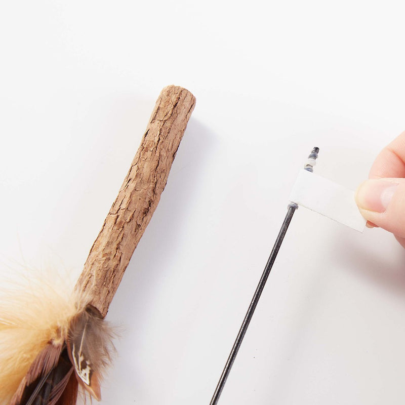 170CM Super Long Cat Teaser Wand with Silvervine & Natural Pheasant Feathers - PETBESTY