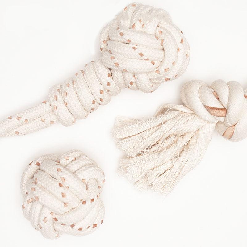 Pet Knitting Rope Dog Rope Toy - Leather Knot Rope For Dogs | LINSLINS – PETBESTY